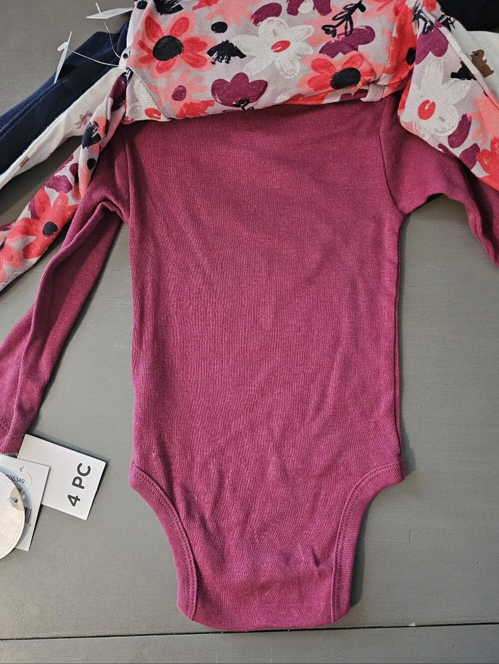 NWT Koala Baby 4-Piece Baby Girl Fall Long Sleeve Bodysuit Set 6-9 Months